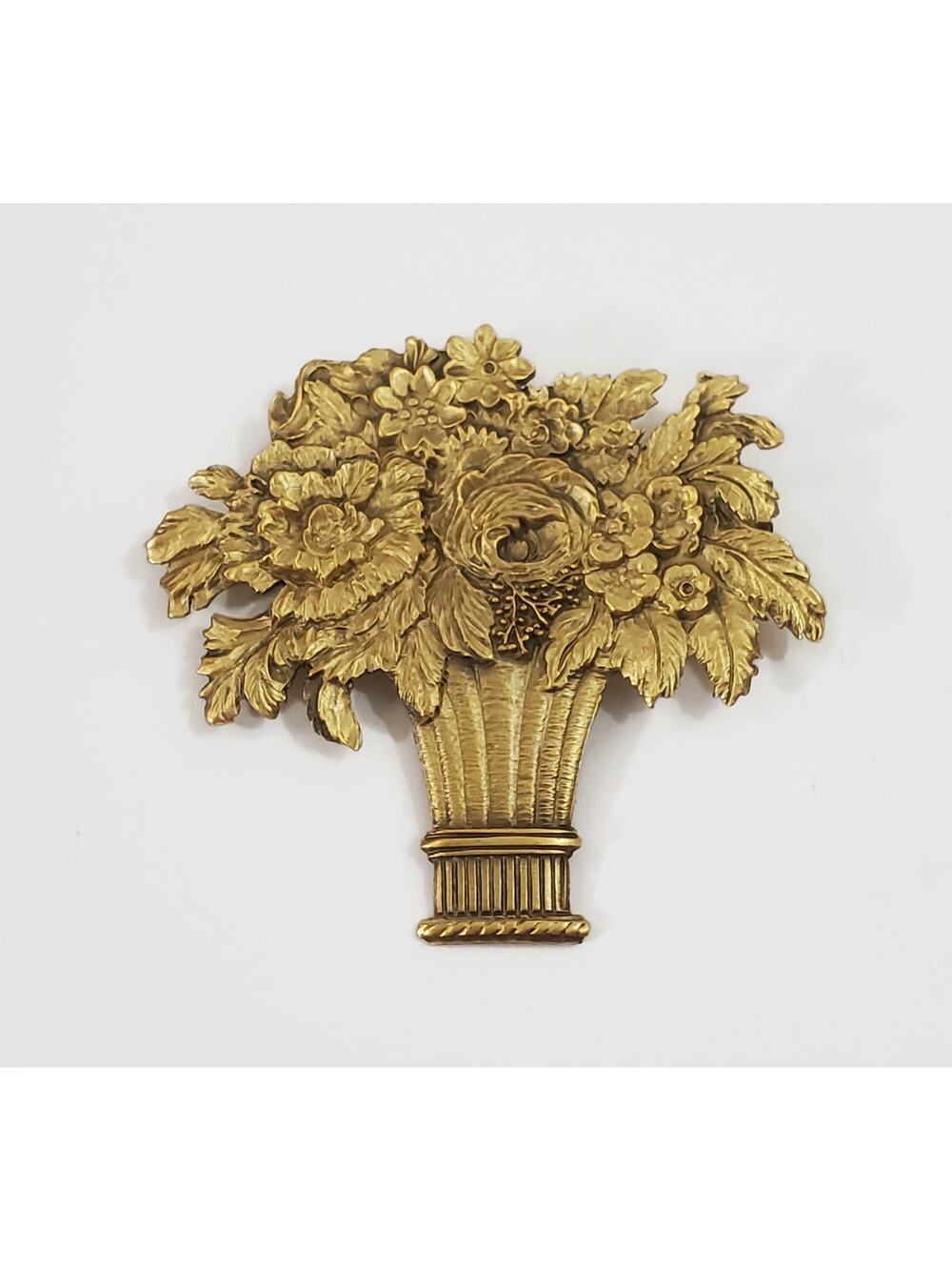 Basket of Flowers Inspired by Moses Grant Wallpaper Design Concord Museum Brooch